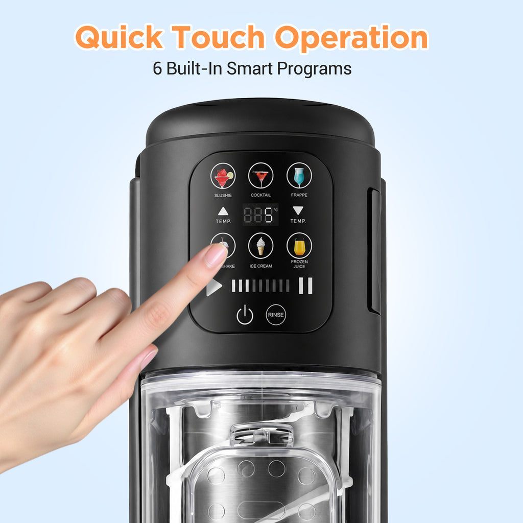 Slush Machine, Frozen Drink Maker 2L Capacity for Smoothies Milkshakes Frozen Cocktails Juice Slush Home Use Slushie Maker with Rinse Cycle Easy Clean No Ice Required