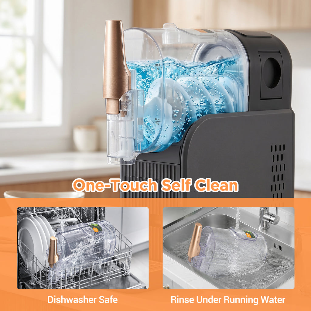 Slush Machine, Frozen Drink Maker 2L Capacity for Smoothies Milkshakes Frozen Cocktails Juice Slush Home Use Slushie Maker with Rinse Cycle Easy Clean No Ice Required