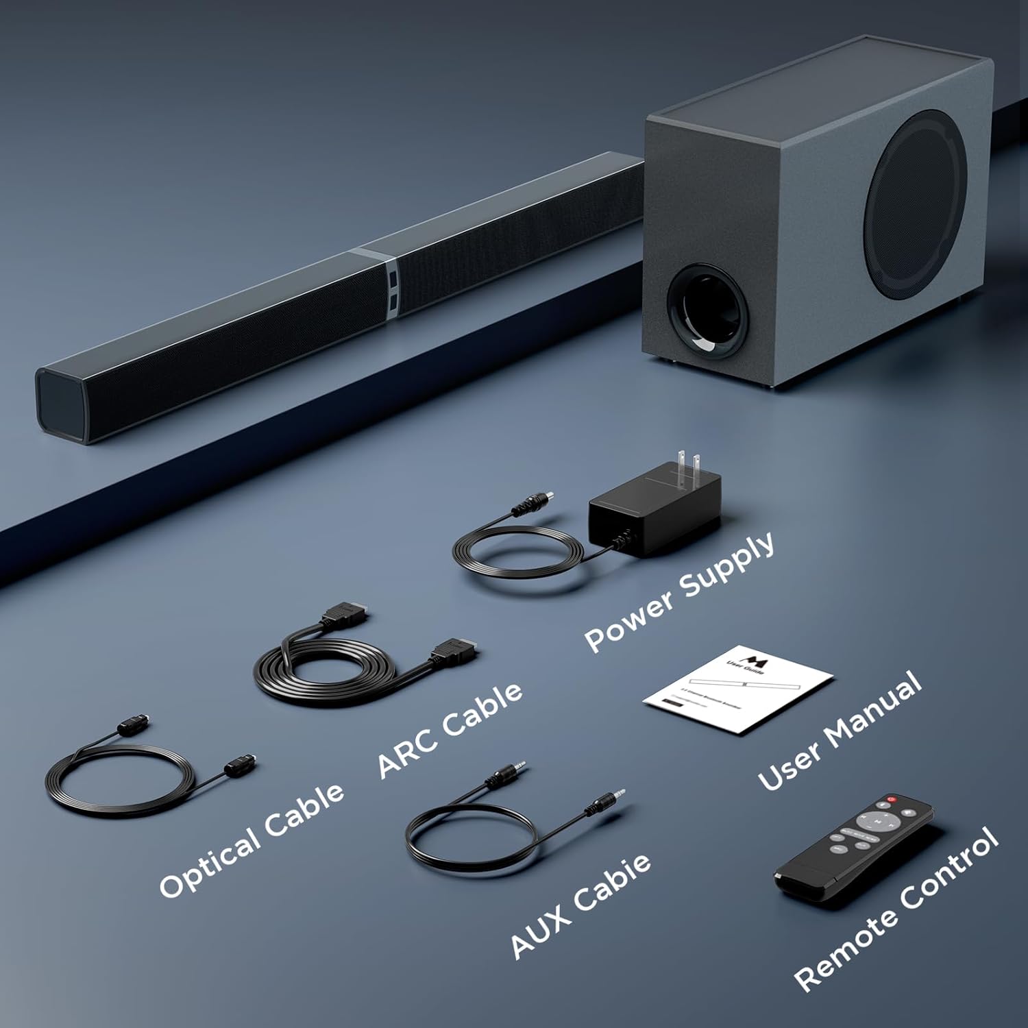 120W Sound Bar with Subwoofer for Smart TV, Bluetooth 5.3 Soundbar